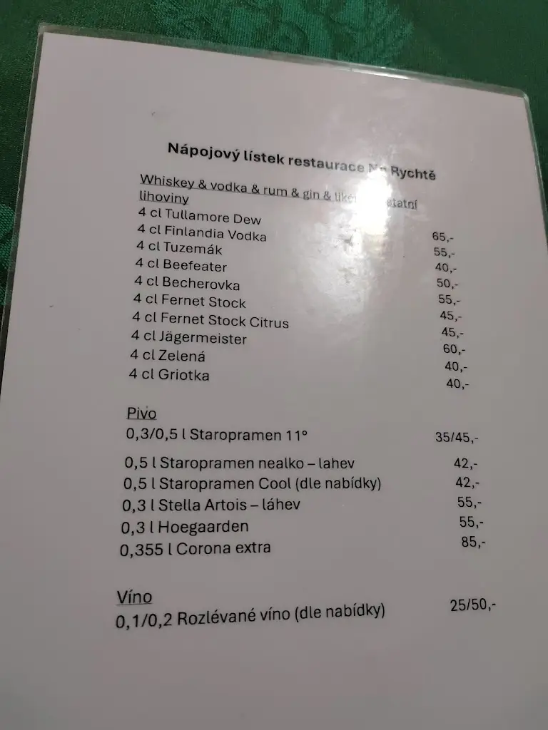 Menu_Restaurace Na Rychtě_Písek_image_3