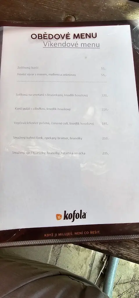 Menu_U Golema_Štěpánkovice_immagine_1
