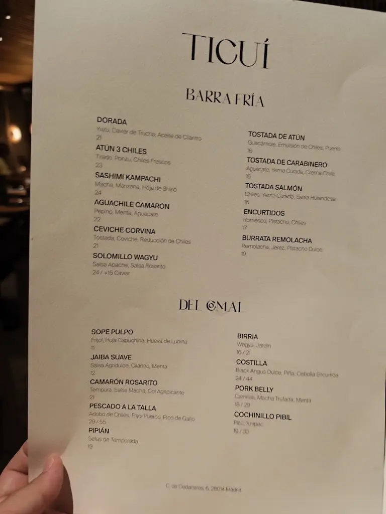Menu_Ticuí l Mexican Restaurant Madrid_Tichá_image_3