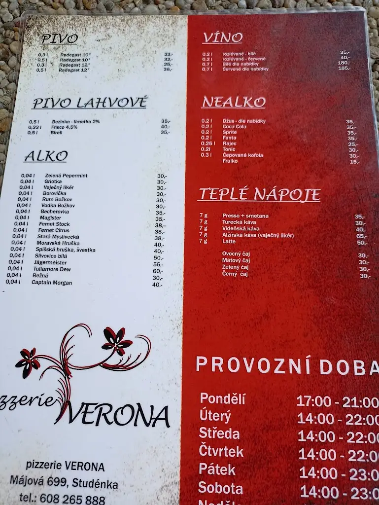 Menu_Pizzerie VERONA_Studénka_immagine_2