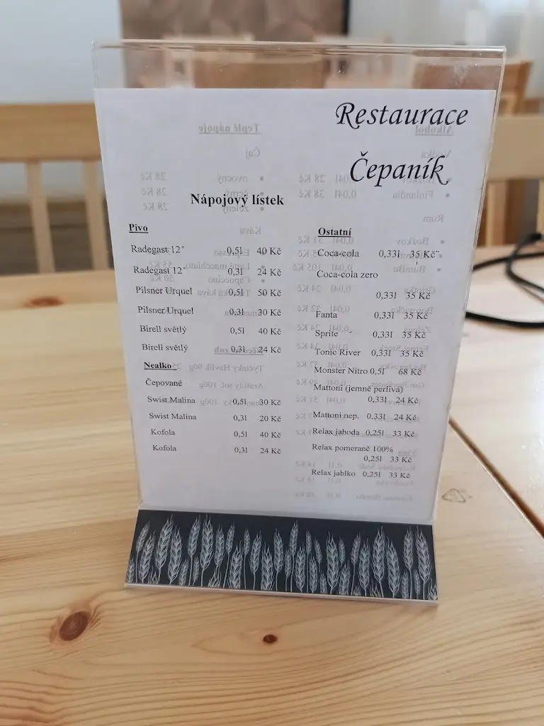 Menu_OBECNÍ RESTAURACE ČEPANÍK_Václavovice_immagine_1