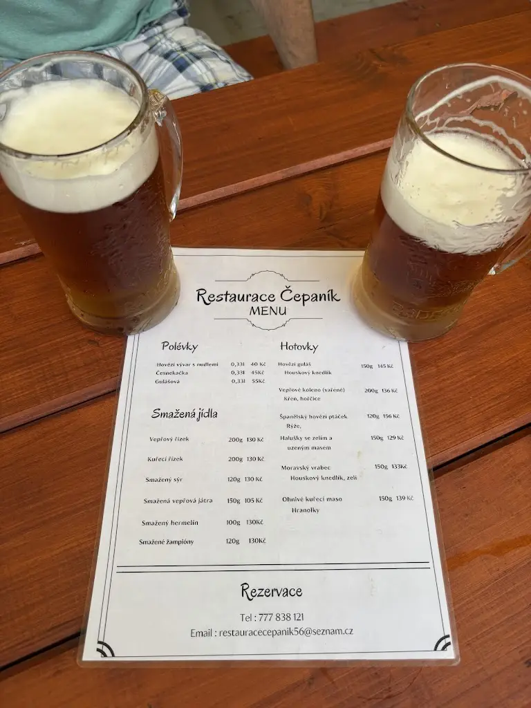 Menu_OBECNÍ RESTAURACE ČEPANÍK_Václavovice_immagine_2