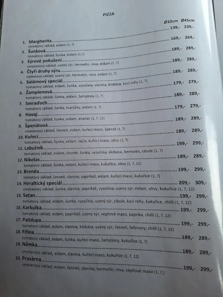 Menu_Penzion&Restaurant U Tří kaštanů_Velké Heraltice_immagine_1