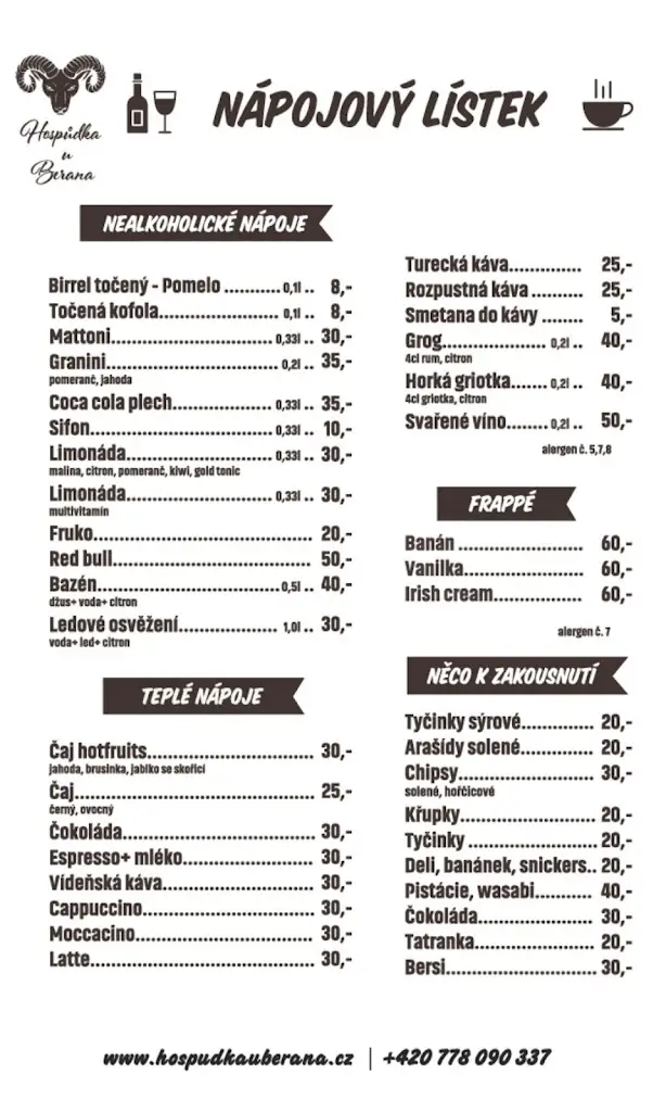 Menu_Hospůdka u Berana_Vítkov_immagine_4