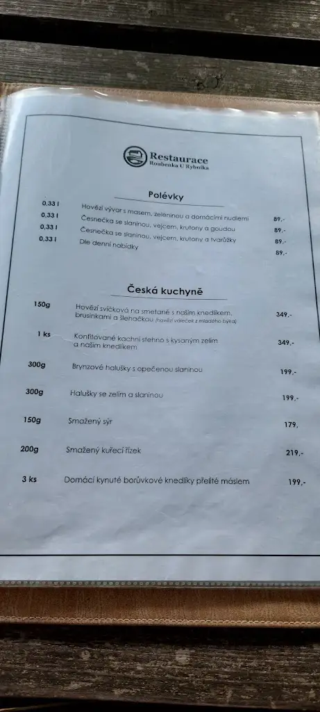 Menu_Restaurace Roubenka U Rybníka_Vratimov_immagine_2