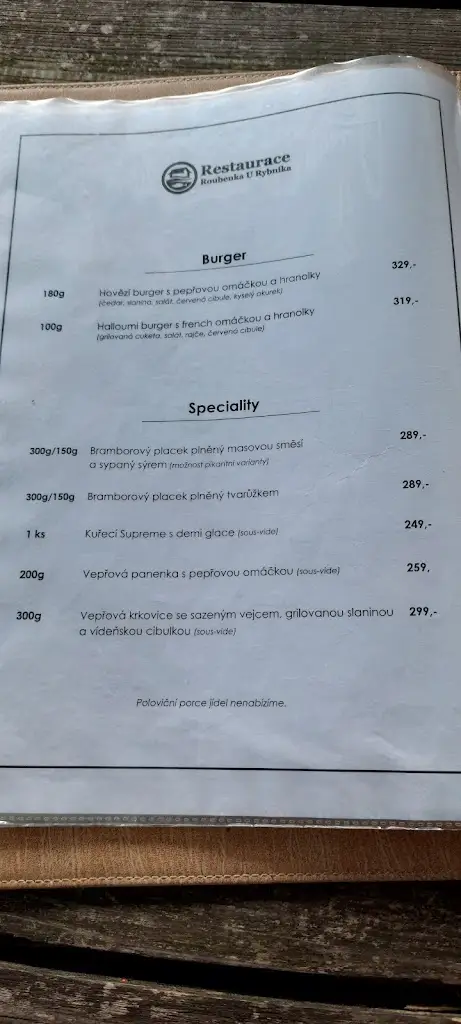 Menu_Restaurace Roubenka U Rybníka_Vratimov_immagine_4