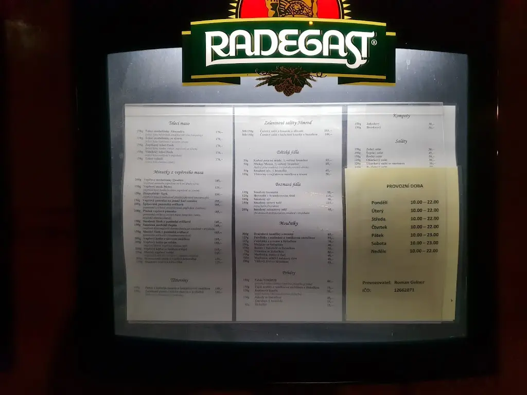 Menu_Restaurace Nimrod_Vratimov_immagine_2