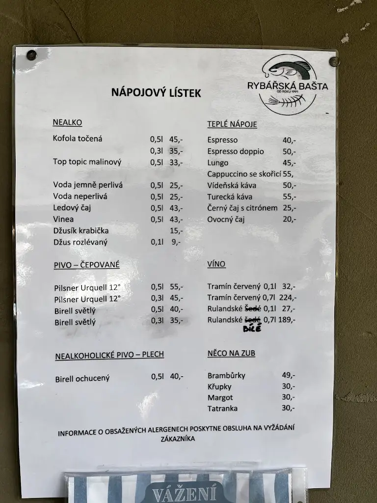 Menu_Rybářská bašta - ZNOVU OTEVŘENA !!_Vrbno pod Pradědem_immagine_3