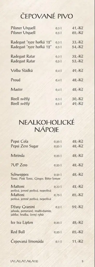 Menu_Hostinec u Franz Josepha_Třinec_image_2