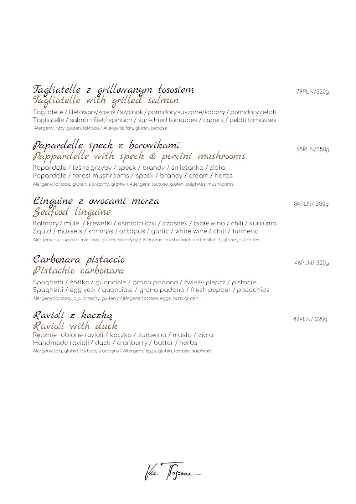 Menu_Via Toscana Restaurant & Café_Katovice_image_2