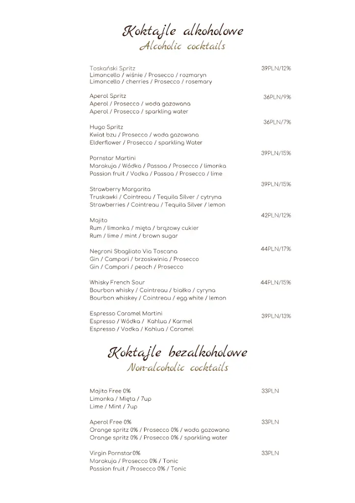 Menu_Via Toscana Restaurant & Café_Katovice_image_3