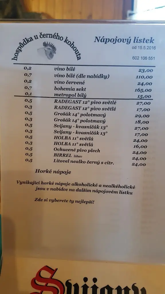 Menu_Restaurace U ČERNÉHO KOHOUTA_Třinec_image_4