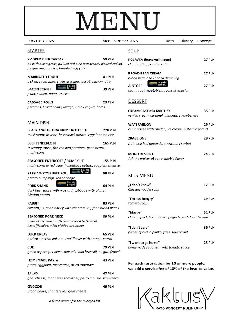 Menu_Restauracja Kaktusy Kato Koncept Kulinarny_Katovice_image_2
