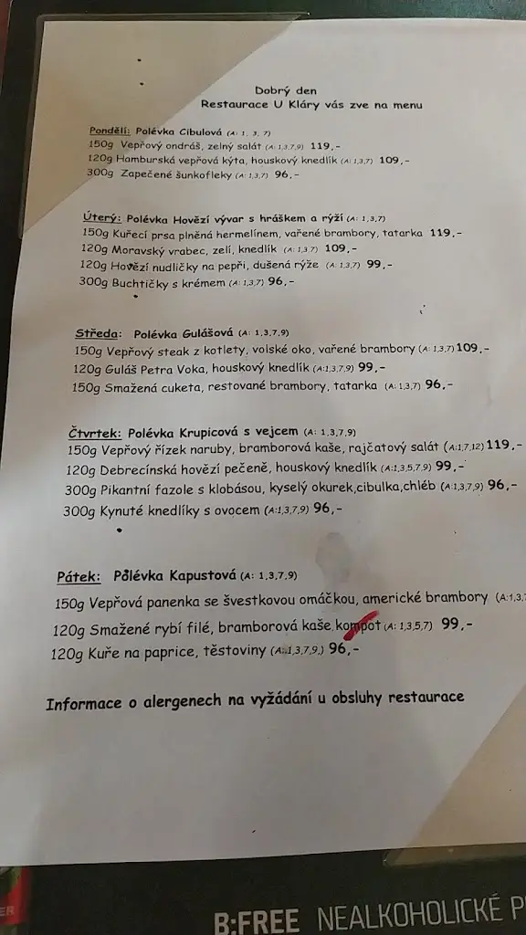 Menu_Restaurace a penzion u Kláry_Bludov_image_3