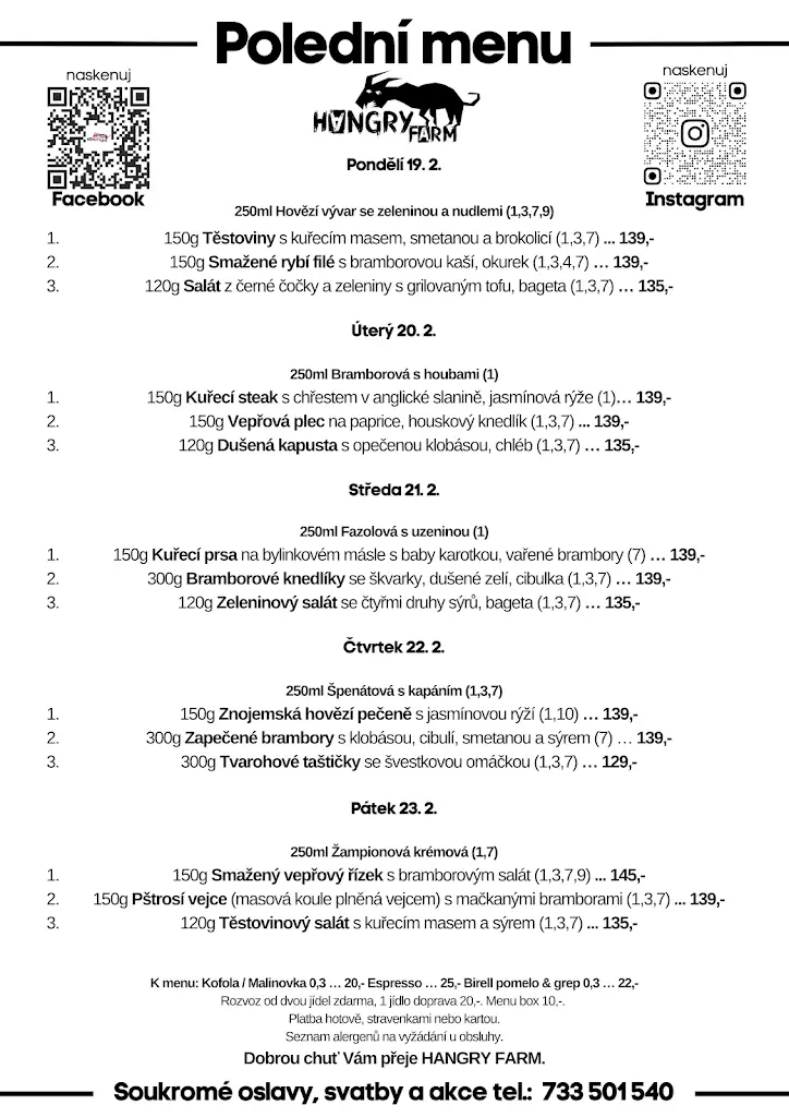 Menu_HANGRY FARM - Heliport Bohuňovice_Bohuňovice_image_1