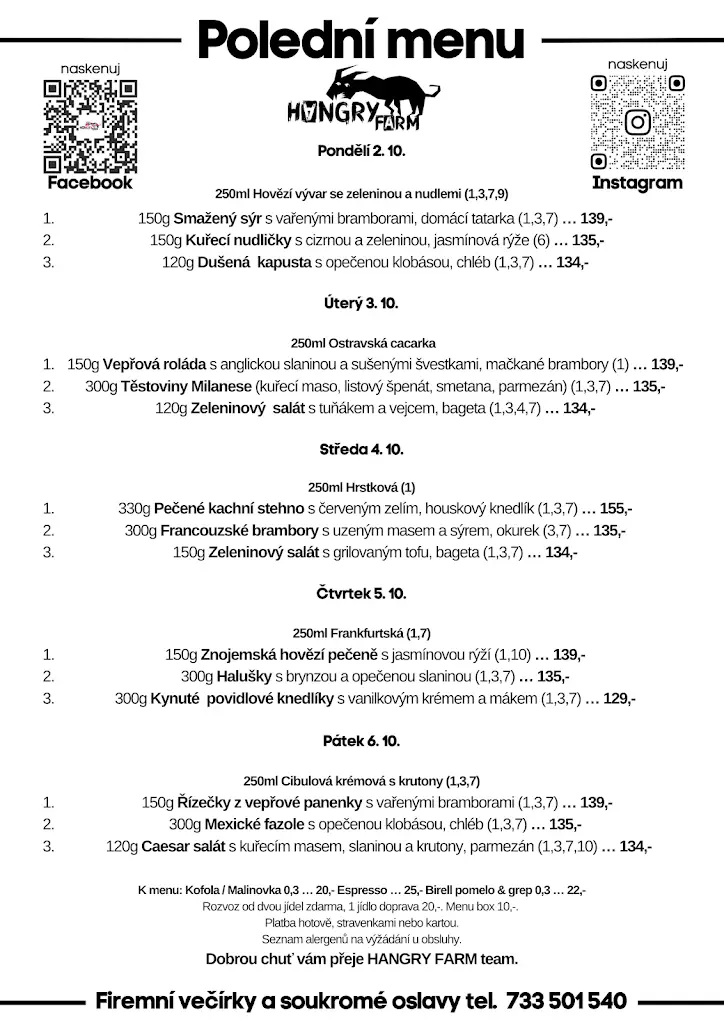 Menu_HANGRY FARM - Heliport Bohuňovice_Bohuňovice_image_3
