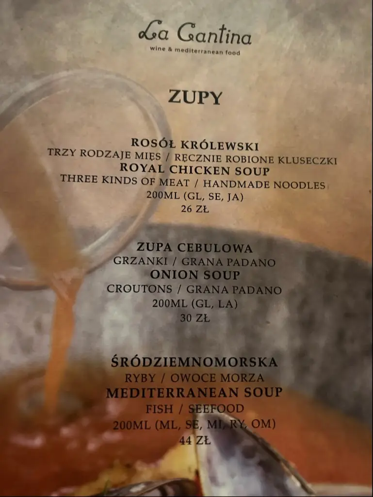 Menu_La Cantina_Katovice_image_4