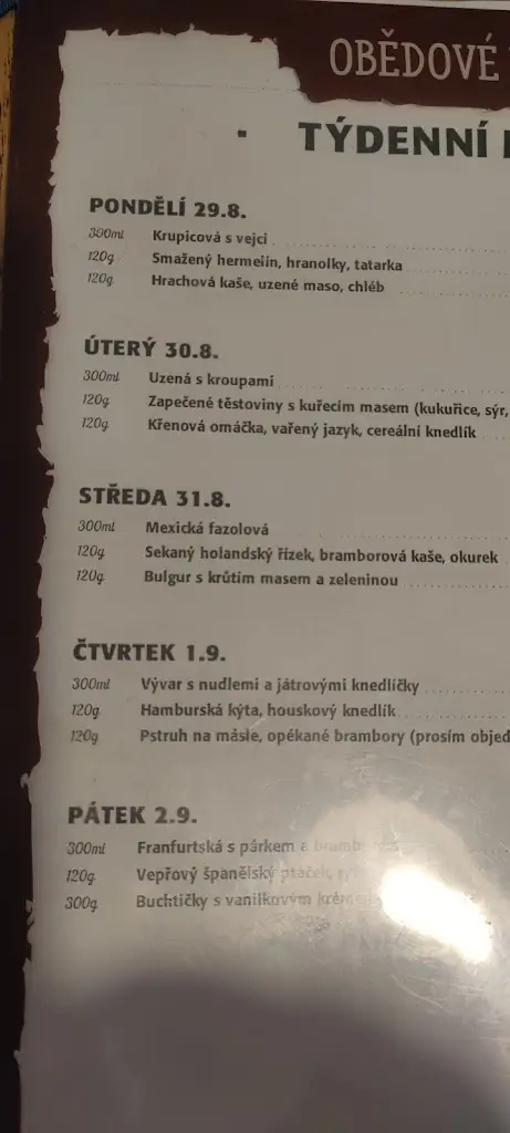 Menu_Restaurace Radnice - polední menu_Dřevohostice_image_1