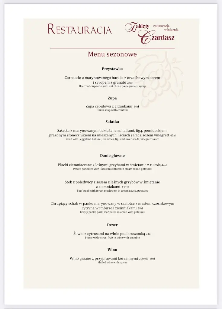 Menu_Zaklęty Czardasz_Katovice_image_4