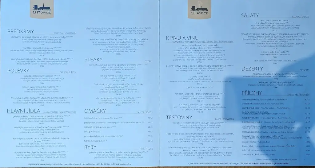 Menu_Restaurant U Mořice_Grygov_image_1