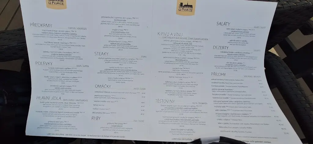 Menu_Restaurant U Mořice_Grygov_image_2