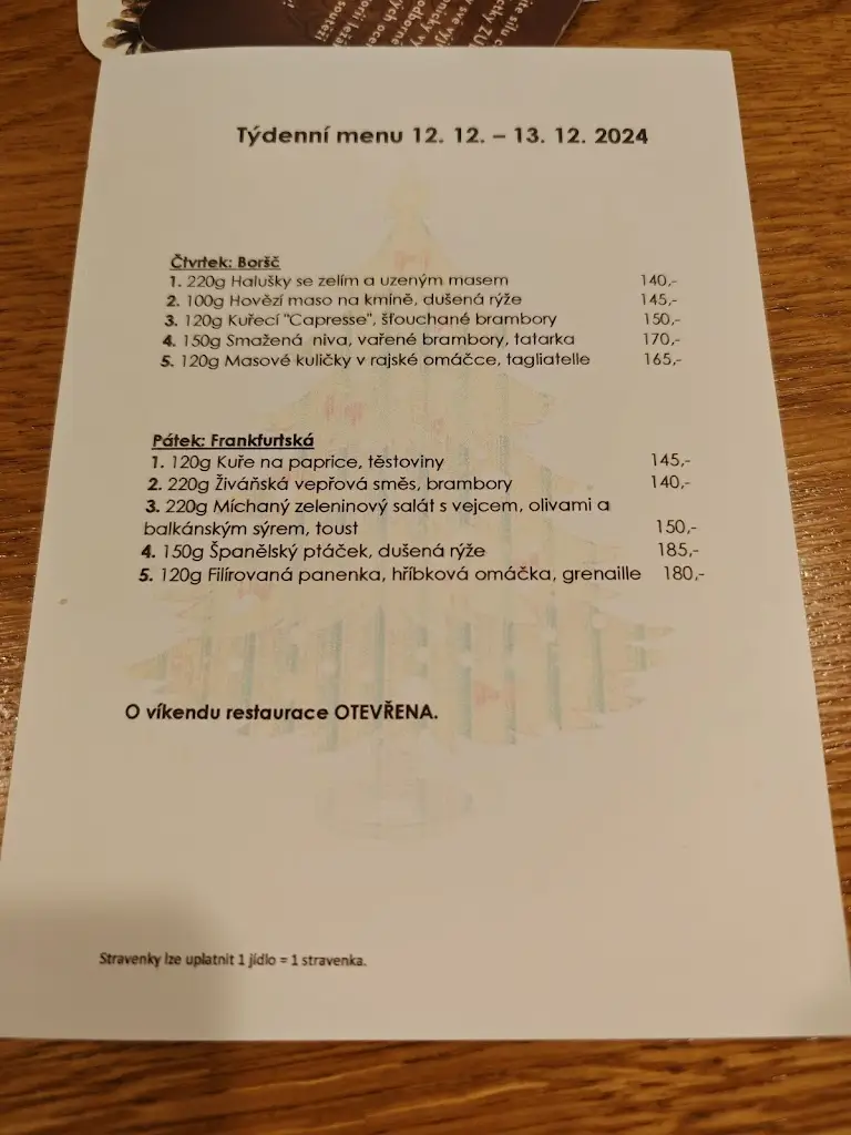Menu_Restaurace a penzion 