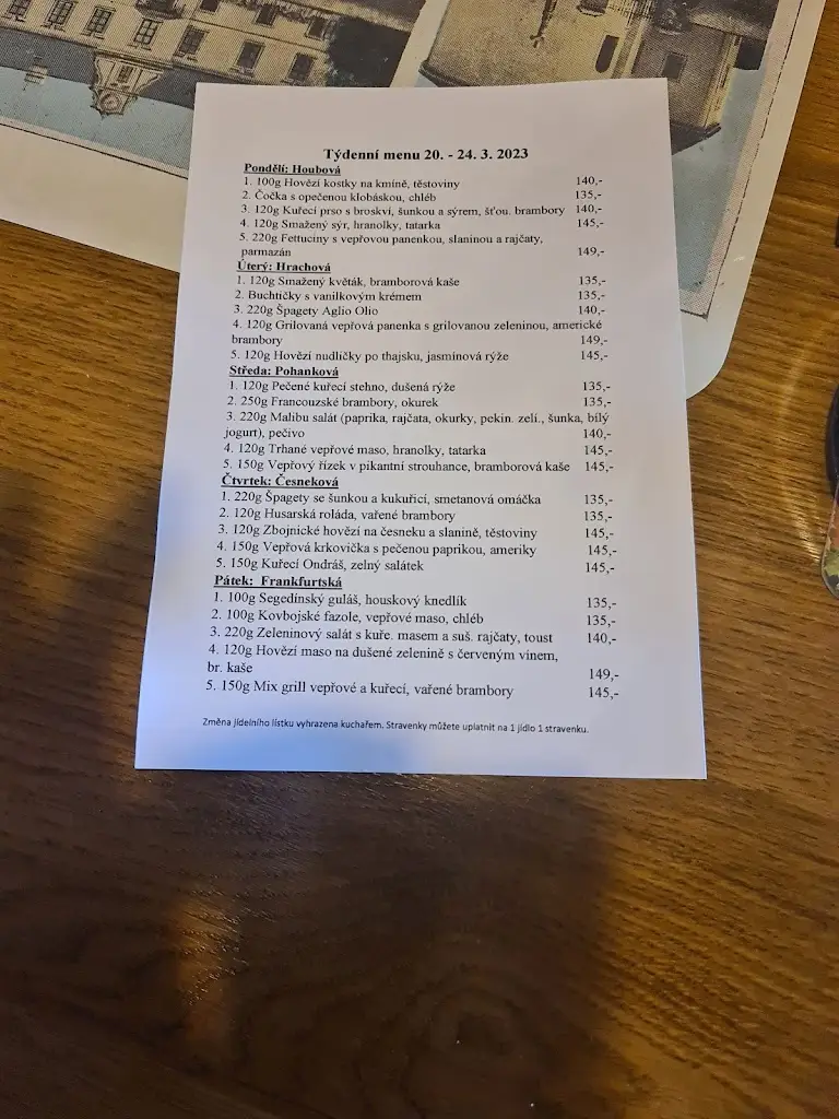 Menu_Restaurace a penzion 