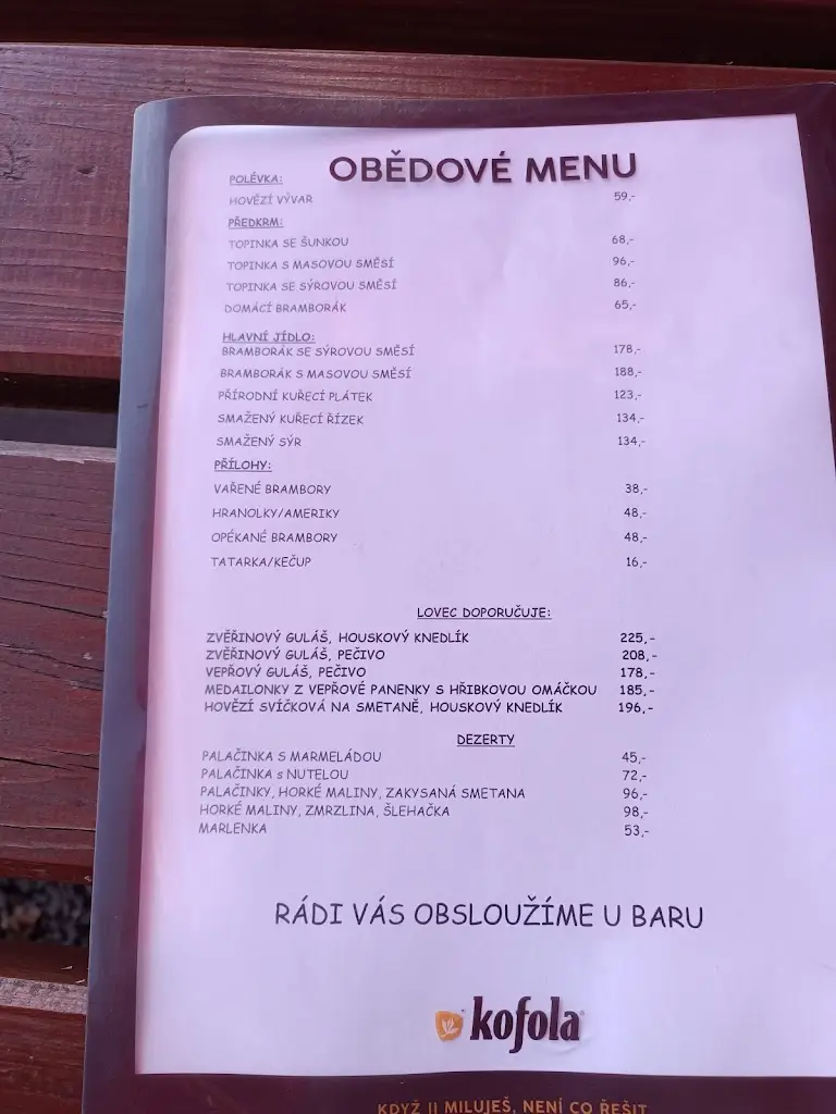 Menu_Lovecká chata_Horka nad Moravou_immagine_2