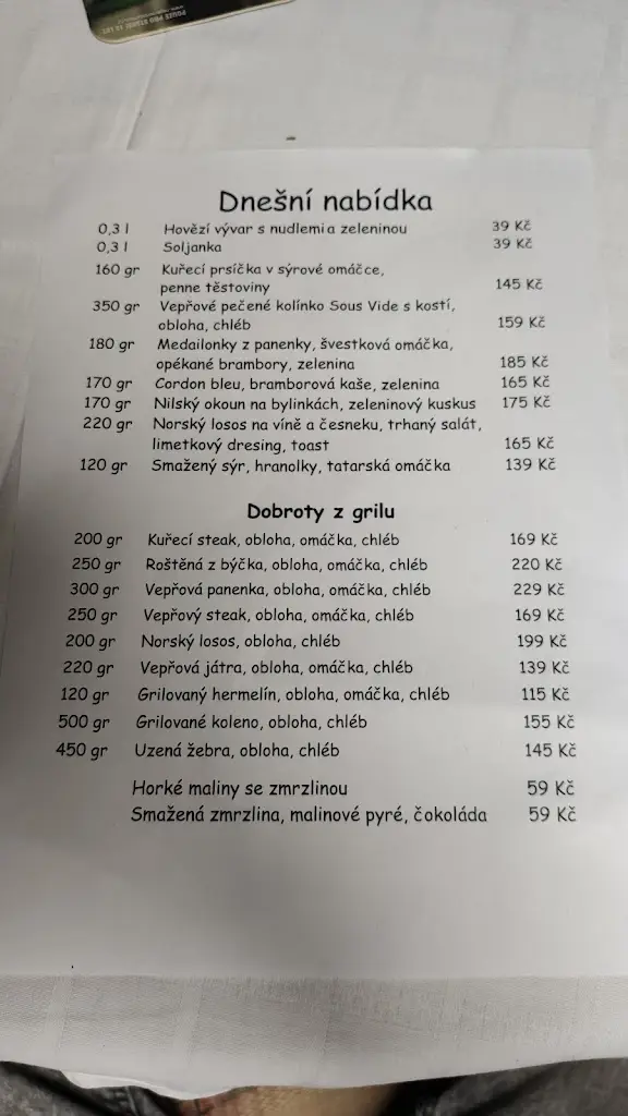 Menu_The Boarder Inn_Kojetín_image_4