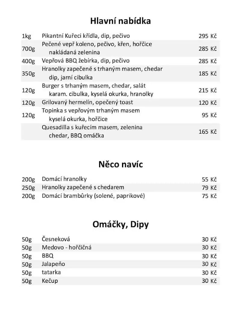 Menu_Restaurace Opál_Konice_immagine_1