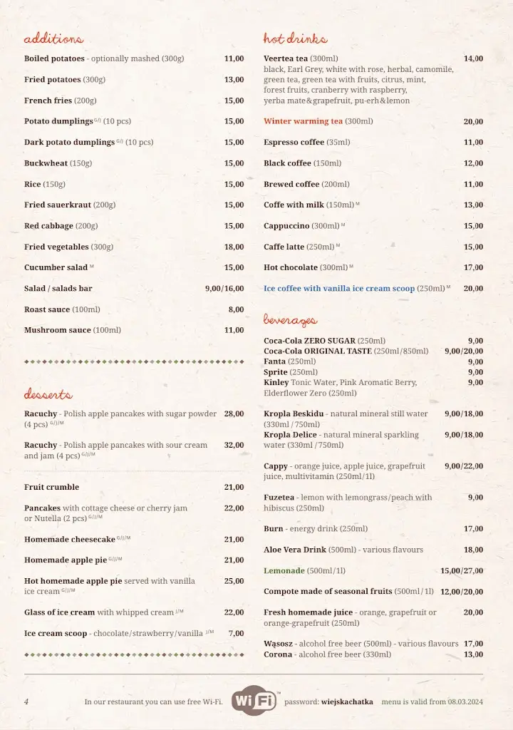 Menu_Wiejska Chatka_Katovice_image_1
