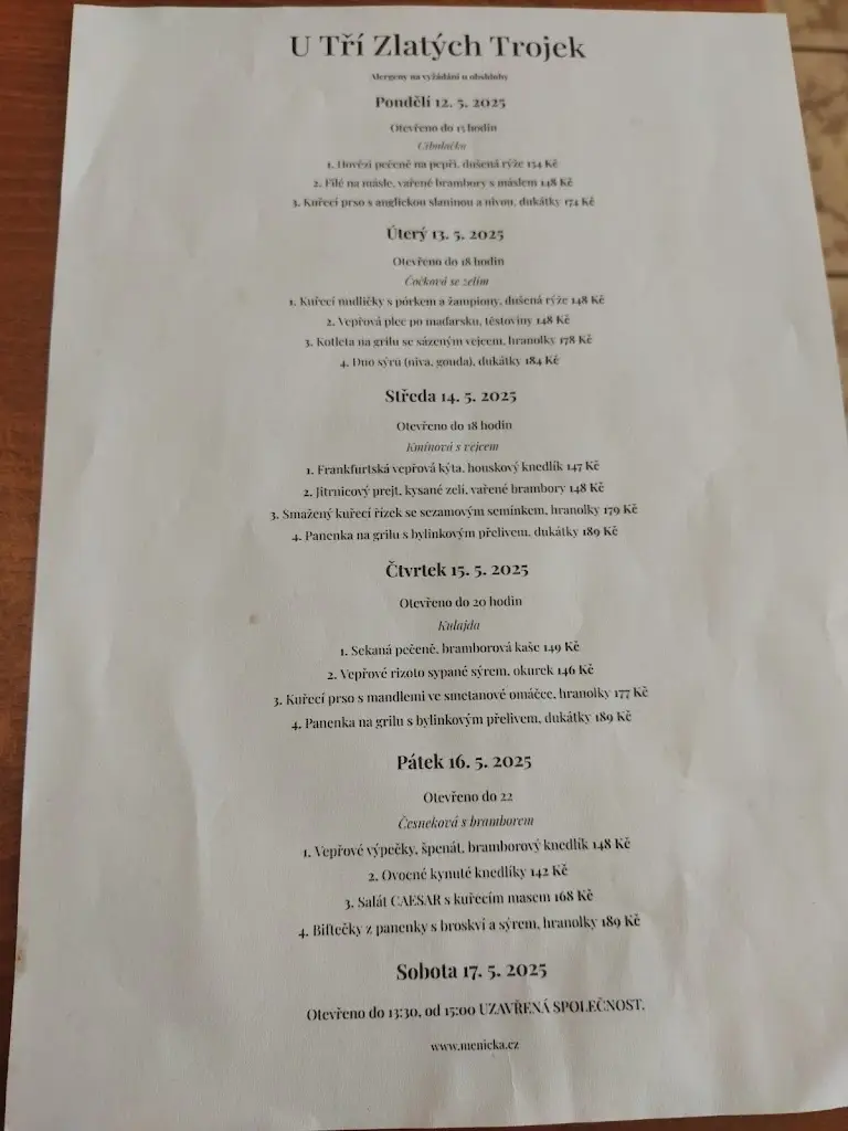 Menu_U Tří Zlatých Trojek_Litovel_image_4