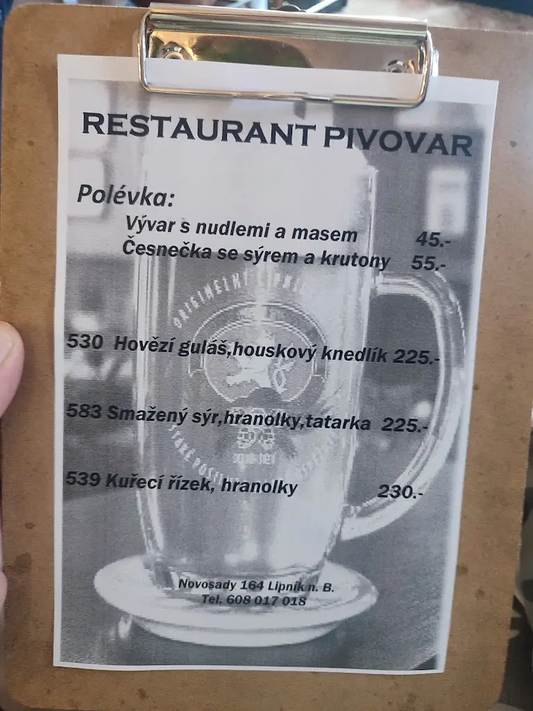 Menu_First Private Societal Brewery Ltd._Lipník nad Bečvou_image_3