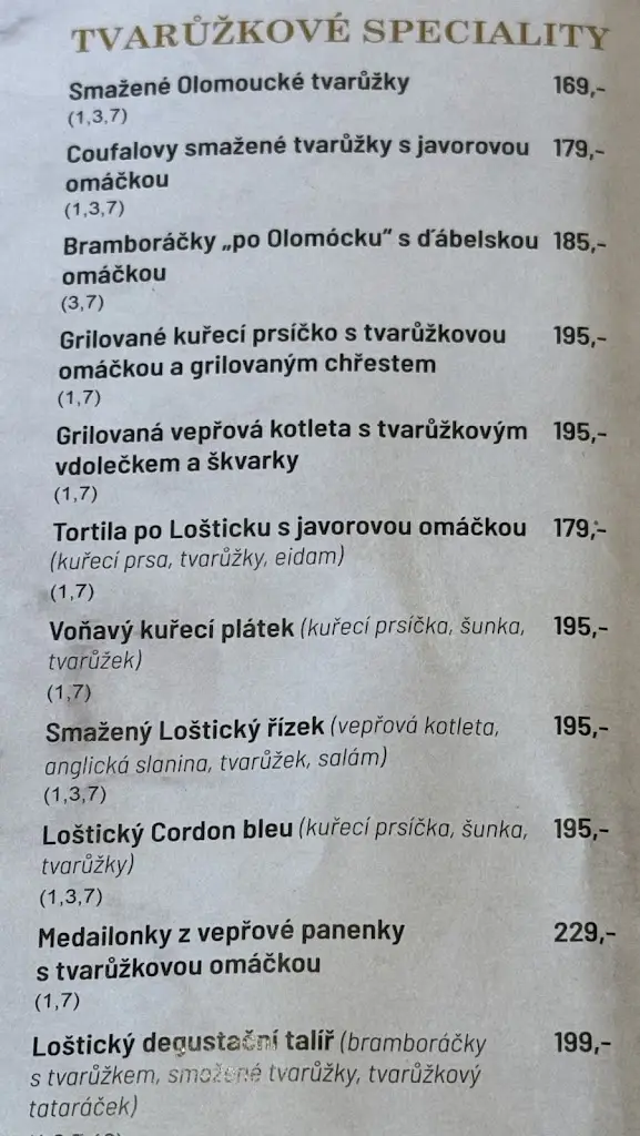 Menu_Loštice restaurace U Coufalů_Loštice_image_3