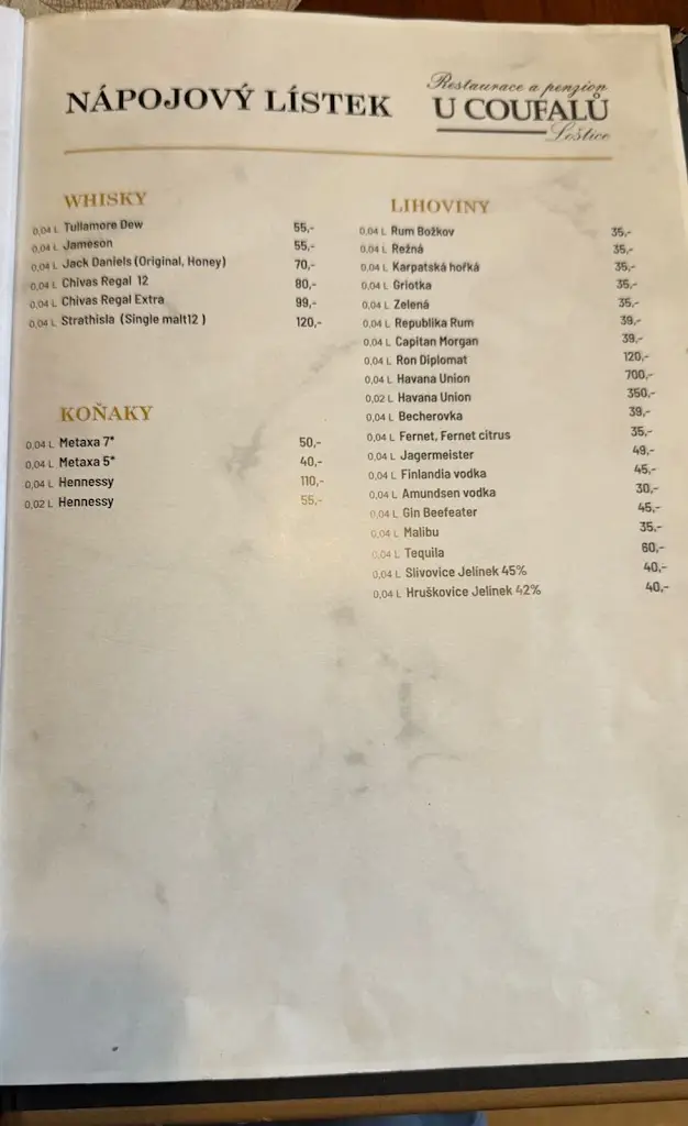 Menu_Loštice restaurace U Coufalů_Loštice_image_4