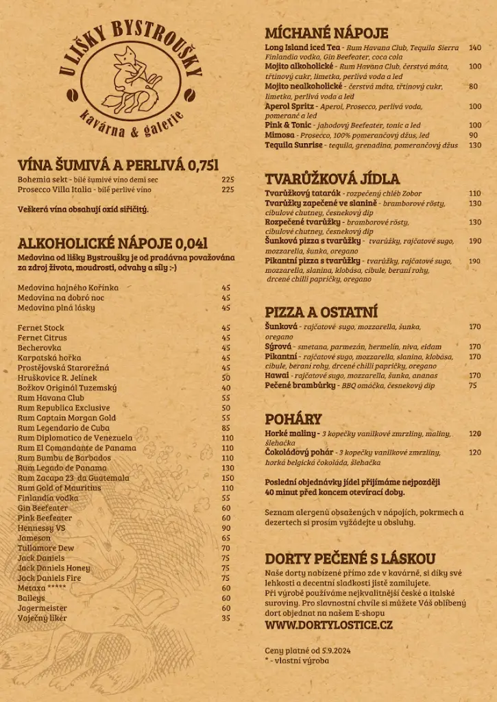 Menu_Kavárna Galerie U lišky Bystroušky_Loštice_image_2