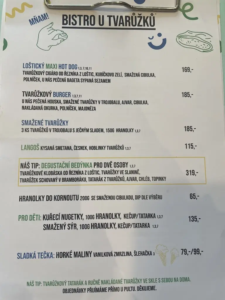 Menu_Tvarůžková cukrárna Loštice_Loštice_image_4