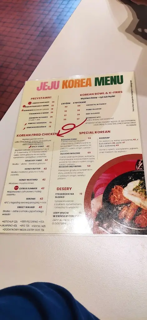 Menu_Jeju Korea Katowice_Katovice_immagine_4