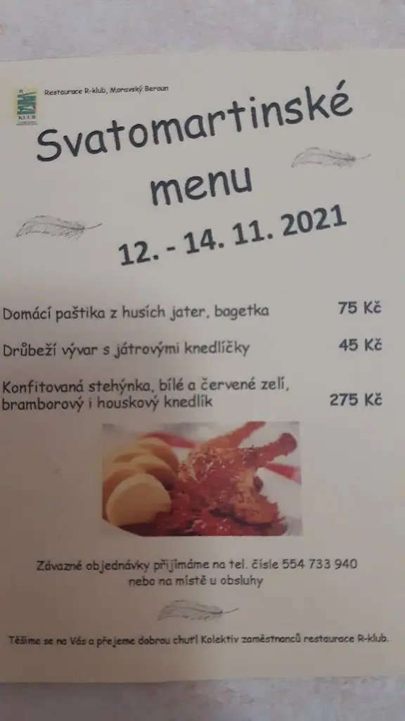 Menu_Restaurace U Medvěda_Moravský Beroun_image_1