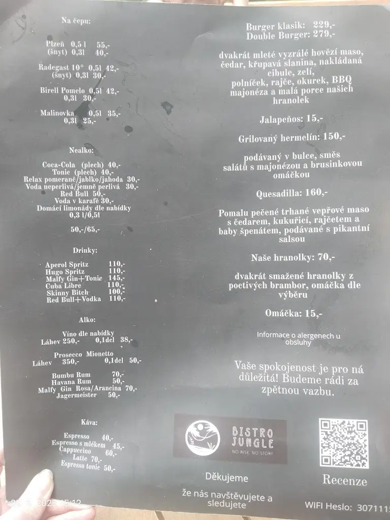 Menu_Bistro Jungle_Náměšť na Hané_image_3