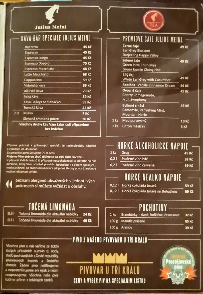 Menu_Koliba & Pivovar U Tří králů_Mostkovice_immagine_2
