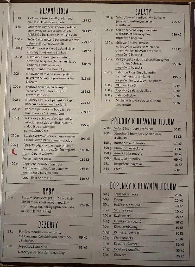 Menu_Koliba & Pivovar U Tří králů_Mostkovice_immagine_3