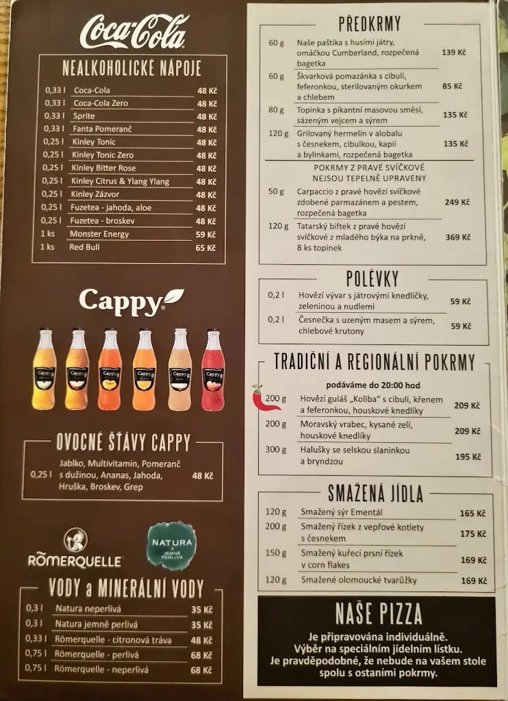 Menu_Koliba & Pivovar U Tří králů_Mostkovice_immagine_4