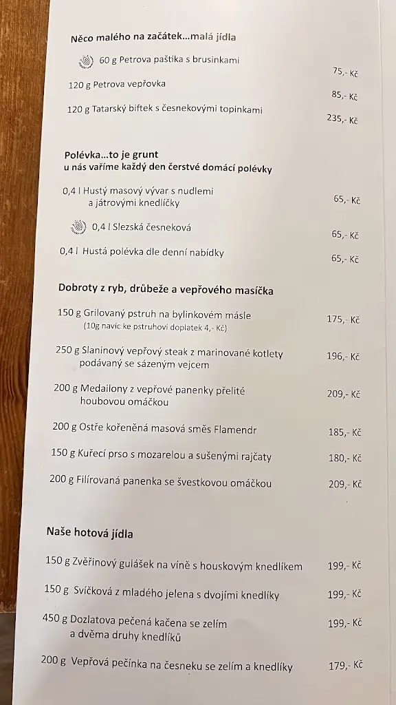 Menu_Penzion U Petra_Okres Jeseník_immagine_4