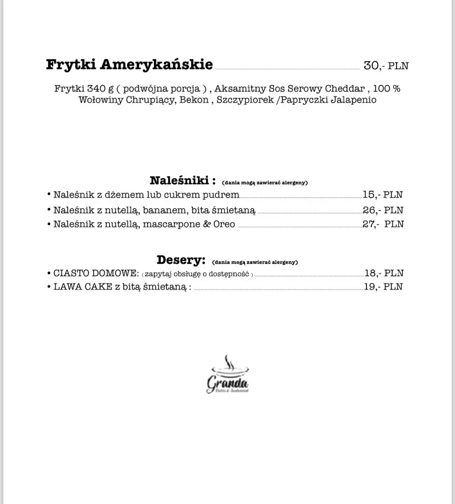 Menu_Granda Bistro & Restaurant_Náklo_image_4