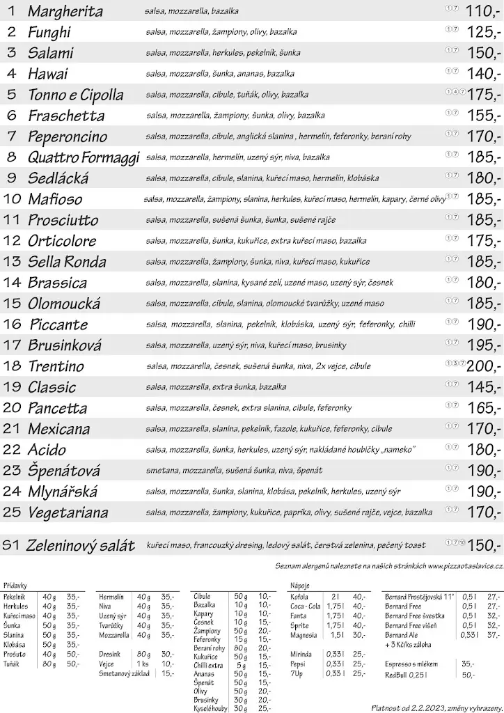 Menu_Pizzerie Otaslavice_Otaslavice_image_1