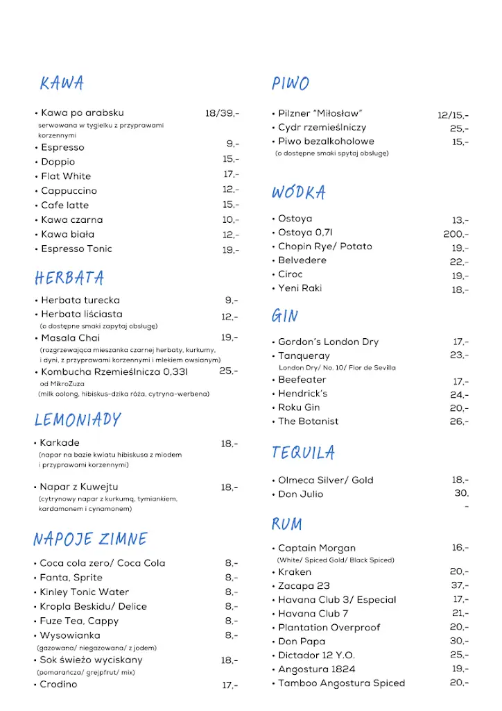 Menu_AMFORA RESTAURACJA & COCKTAILBAR_Katovice_image_1
