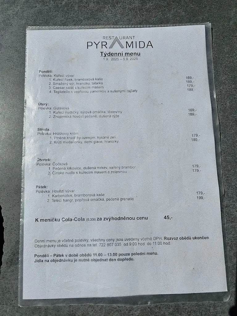 Menu_Restaurant Pyramida_Postřelmov_image_1