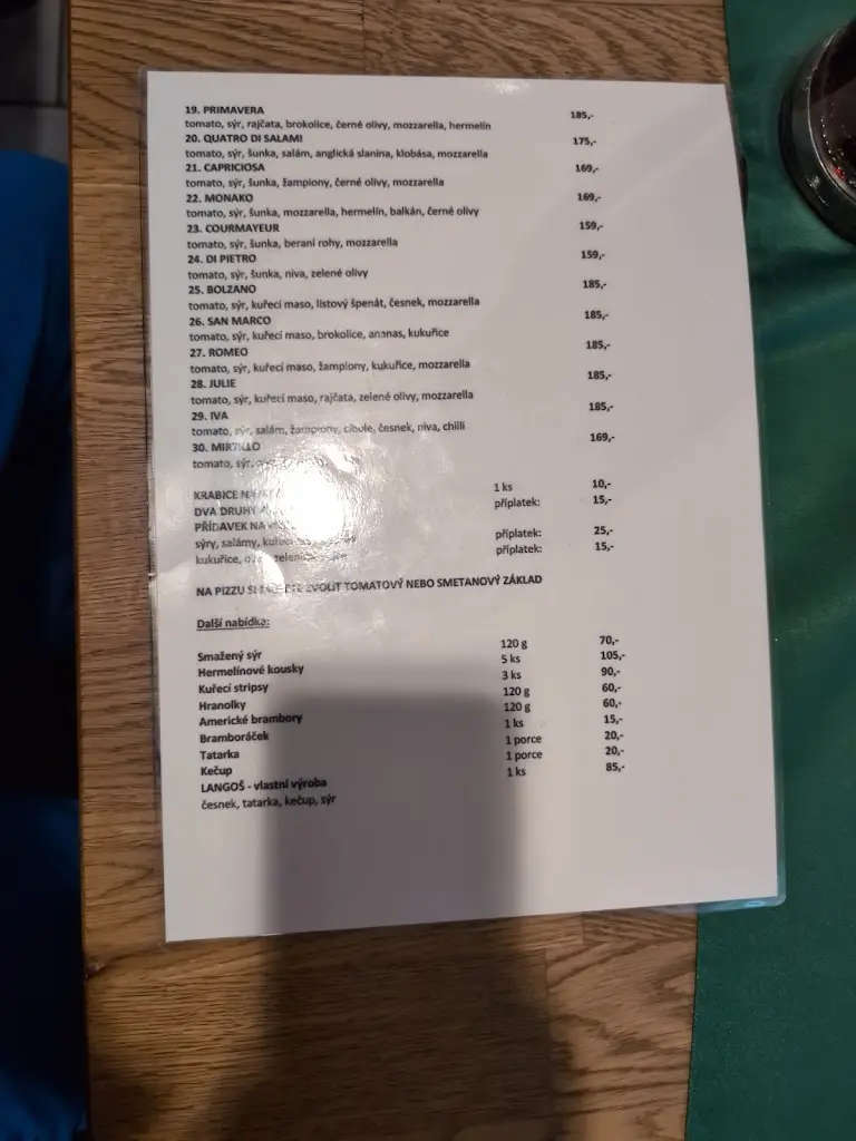 Menu_Pizza Bistro Iva_Ruda nad Moravou_image_1