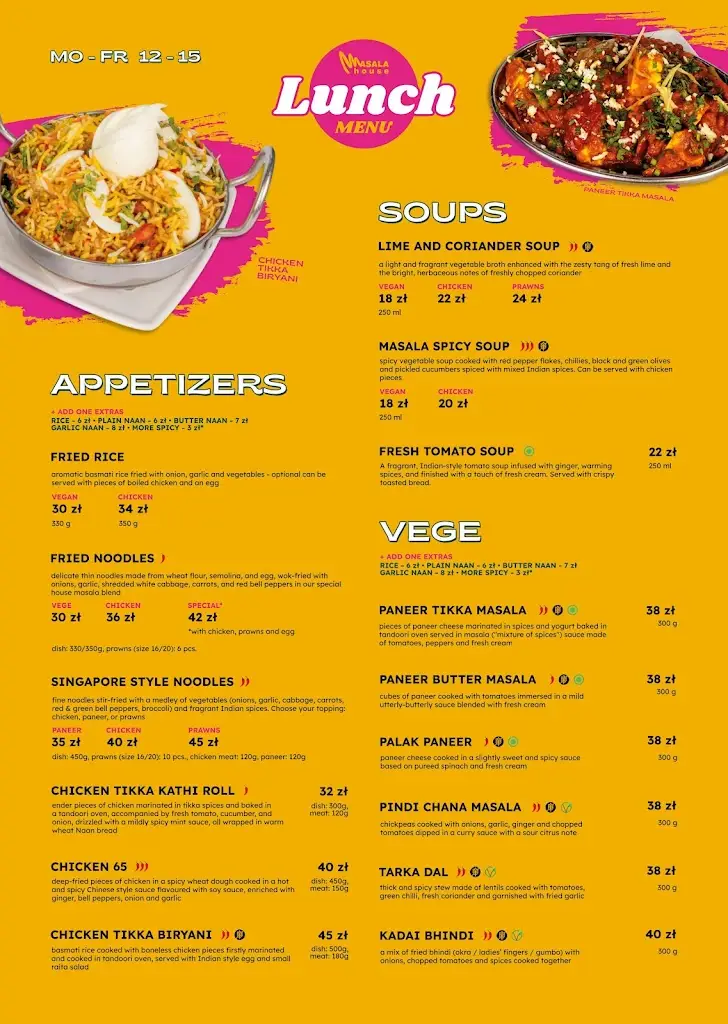 Menu_Restauracja Indyjska Masala House_Katovice_image_3